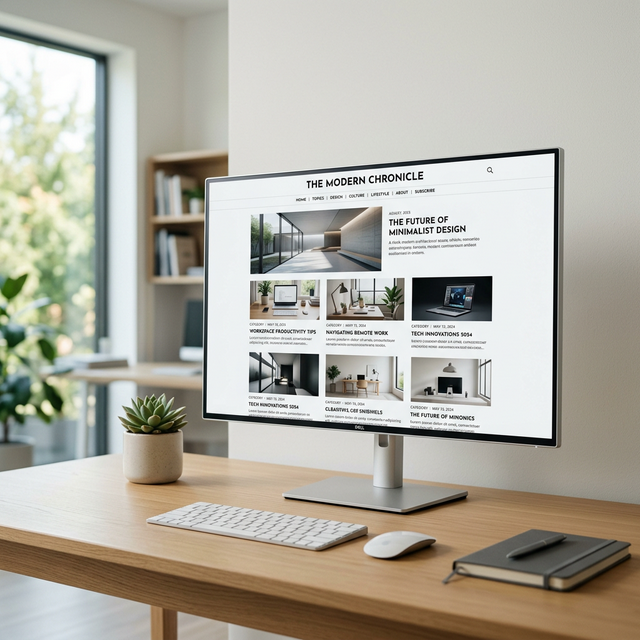 Blog on computer screen